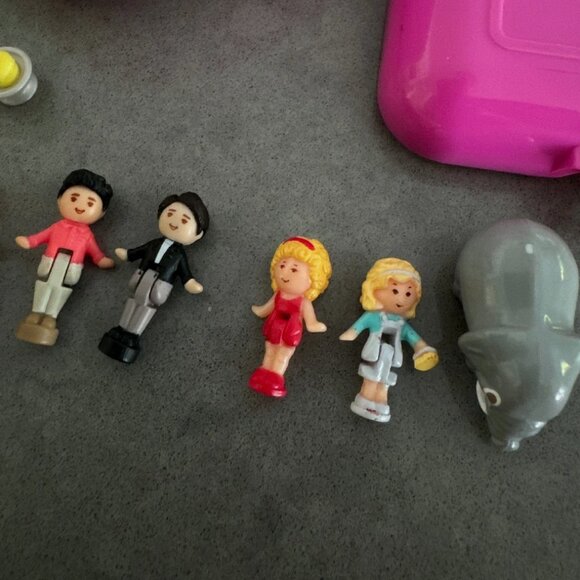 POLLY POCKET Lot Vintage Starlight Castle, Zoo & Friends 9 Figures Bluebird - Picture 4 of 5